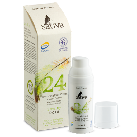 Sativa Крем для лица дневной питательный №24 для нормальной и сухой кожи, 50 мл