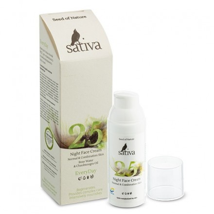 Sativa Крем для лица ночной №25 для нормальной и комбинированной кожи, 50 мл