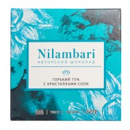 Nilambari Шоколад горький 75% с кристаллами соли с тростниковым сахаром, 65 гр