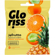 ОБ Gloriss Конфеты жевательные в шоколаде со вкусом ананас-апельсин, 35 гр