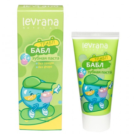 Levrana Для детей Зубная паста со вкусом бабл гам, 50 мл